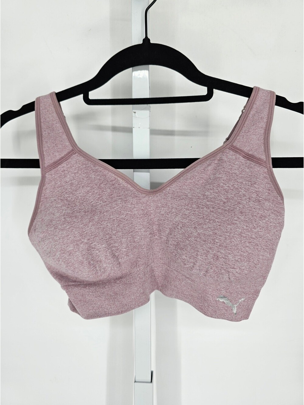 Puma Womens Sz M High Impact Sports Bra Light Purple